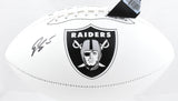 Geno Smith Autographed Las Vegas Raiders Logo Football - Beckett W Hologram
