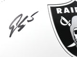 Geno Smith Autographed Las Vegas Raiders Logo Football - Beckett W Hologram