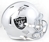 Geno Smith Autographed Las Vegas Raiders F/S Speed Helmet - Beckett W Hologram