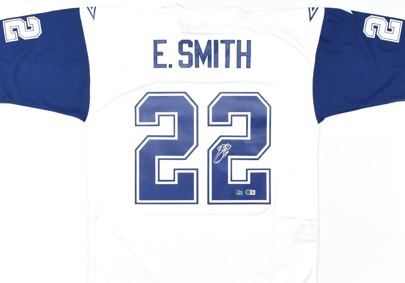 Emmitt Smith Autographed Cowboys Mitchell & Ness Legacy Jersey - Beckett W Holo