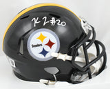 Kaleb Johnson Autographed Steelers Speed Mini Helmet - Beckett W Hologram *White