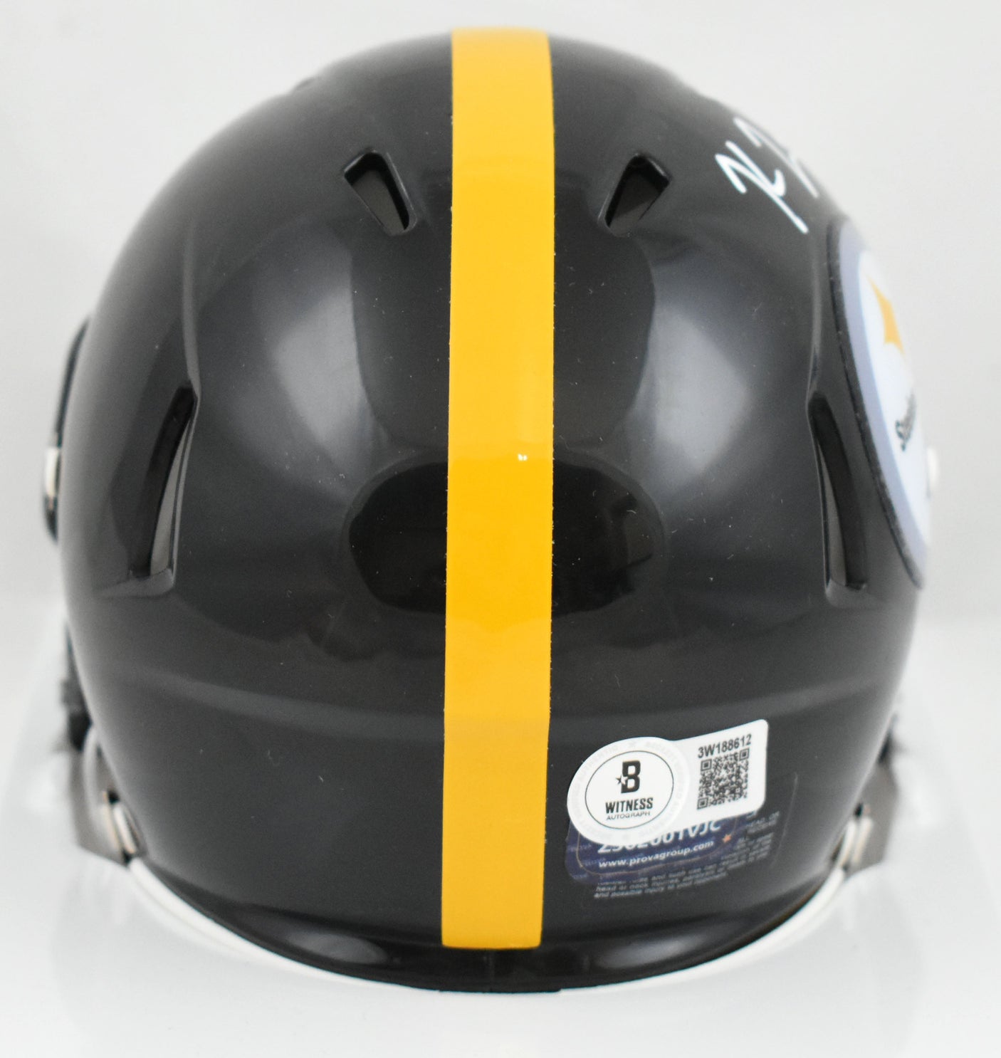 Kaleb Johnson Autographed Steelers Speed Mini Helmet - Beckett W Hologram *White