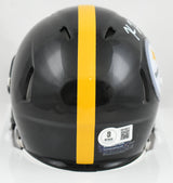 Kaleb Johnson Autographed Steelers Speed Mini Helmet - Beckett W Hologram *White