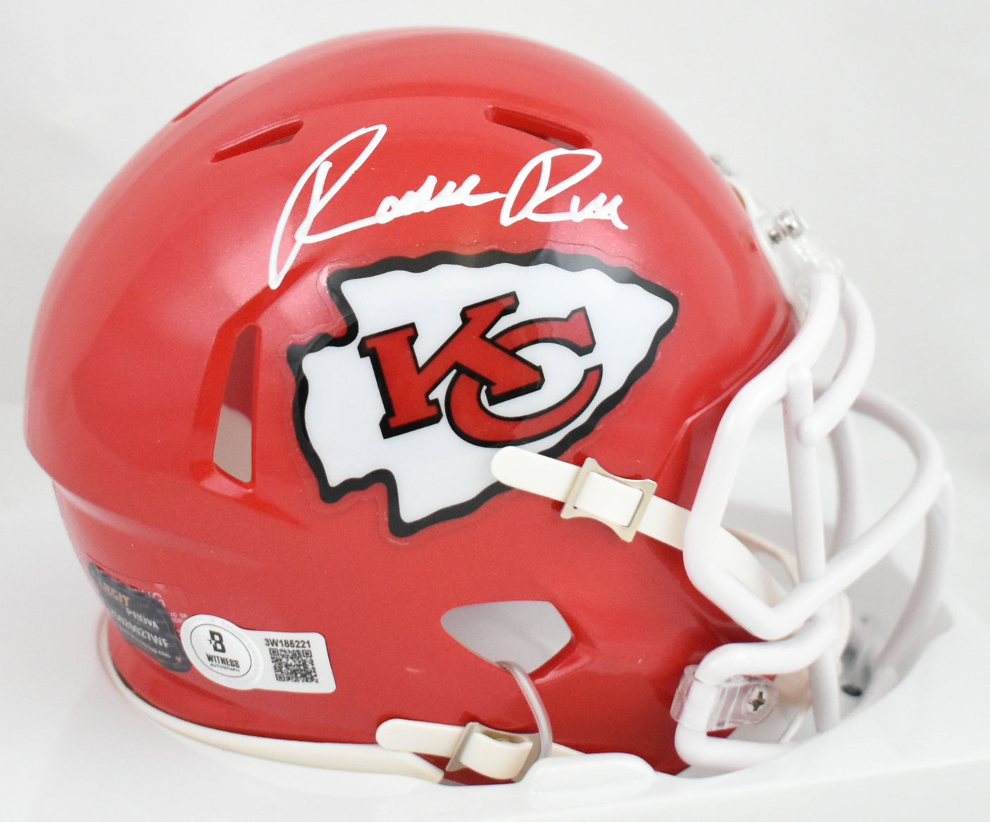 Rashee Rice Autographed Kansas City Chiefs Speed Mini Helmet - Beckett W Holo