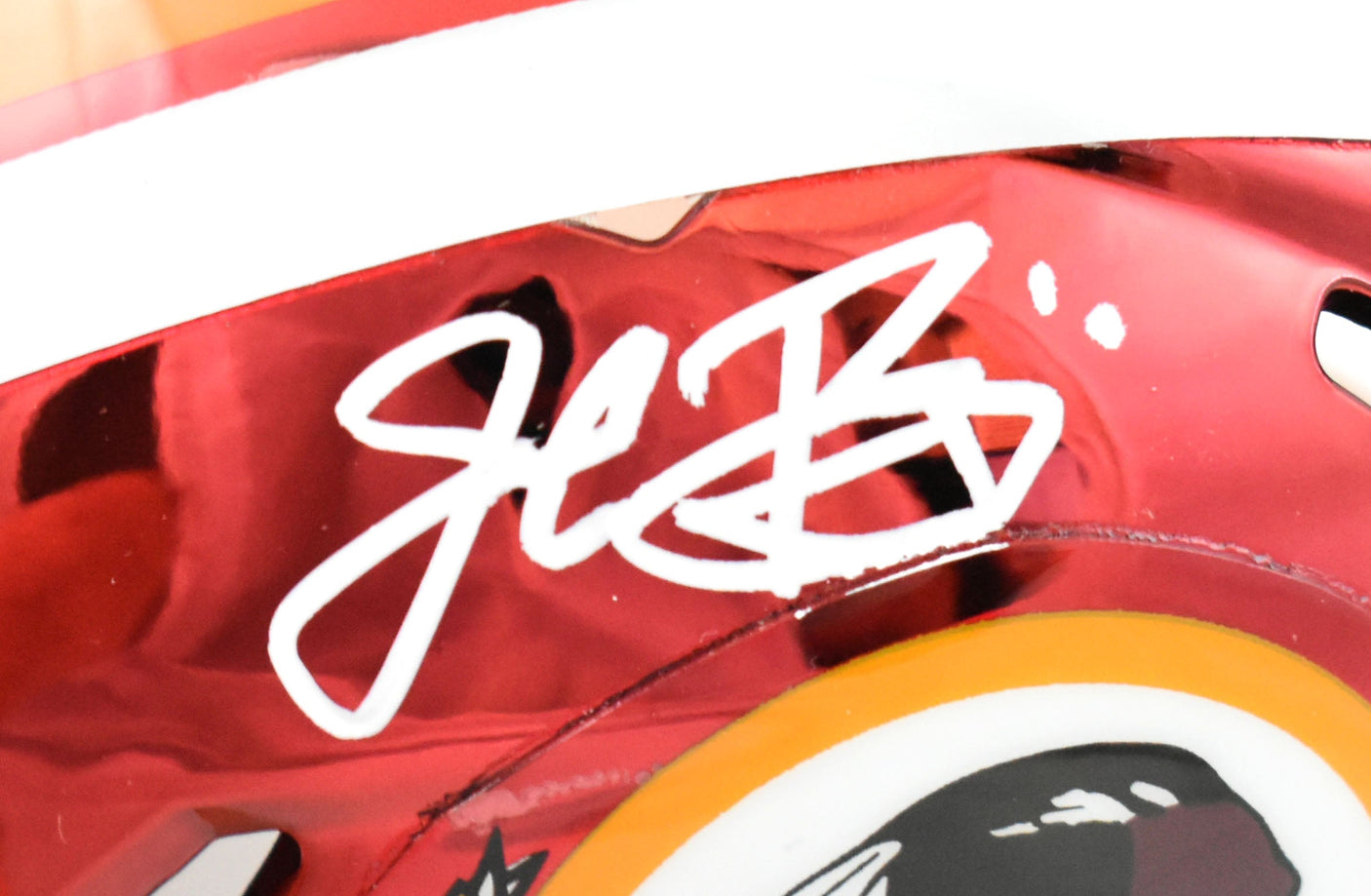 John Riggins Signed Redskins Chrome Speed Mini Helmet - Beckett W Hologram