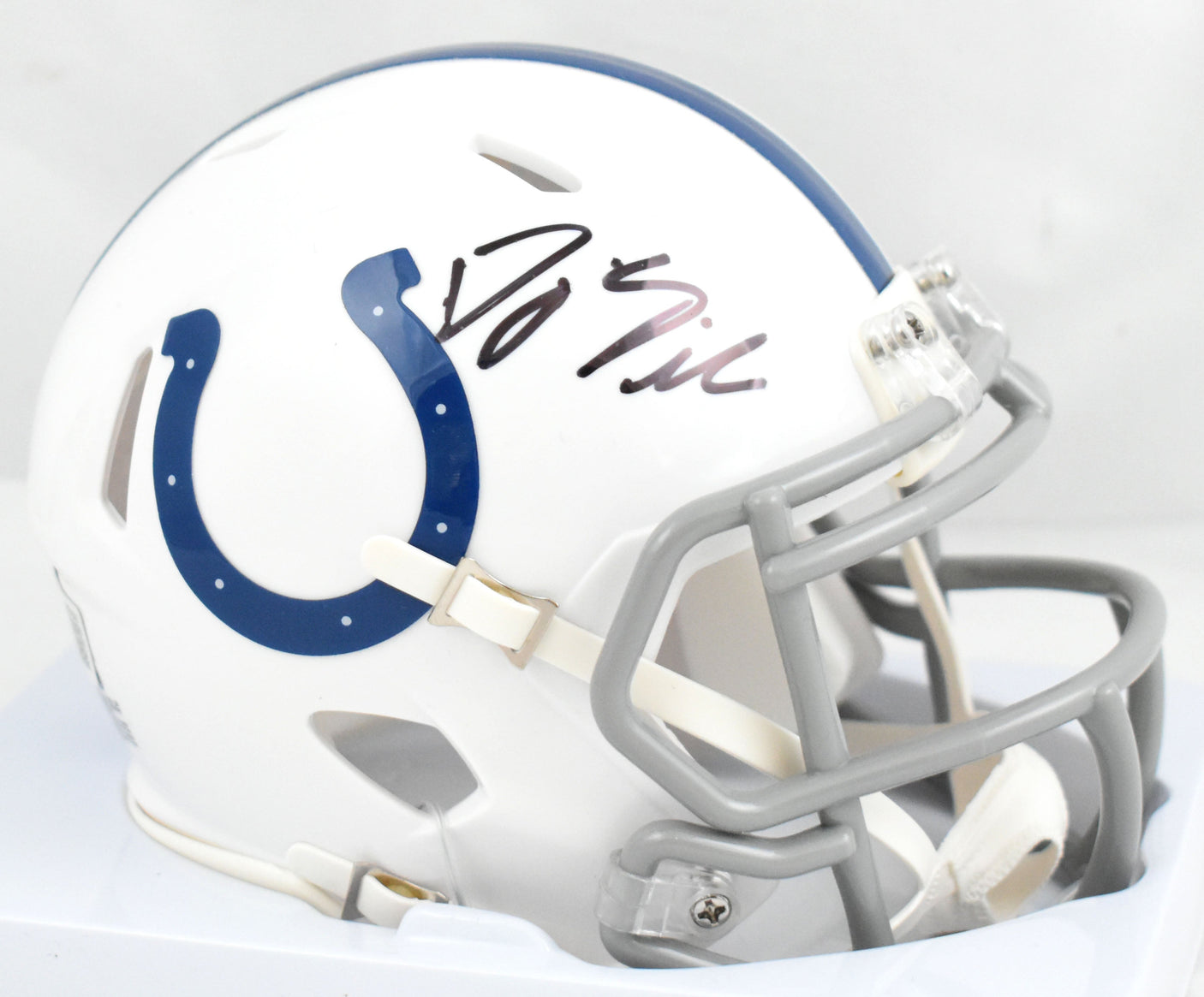 DJ Giddens Autographed Indianapolis Colts Speed Mini Helmet - Beckett W Hologram