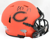Luther Burden Autographed Chicago Bears Rave Speed Mini Helmet - Beckett W Holo