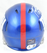Tiki Barber Autographed New York Giants Speed Mini Helmet- Beckett W Holo *White