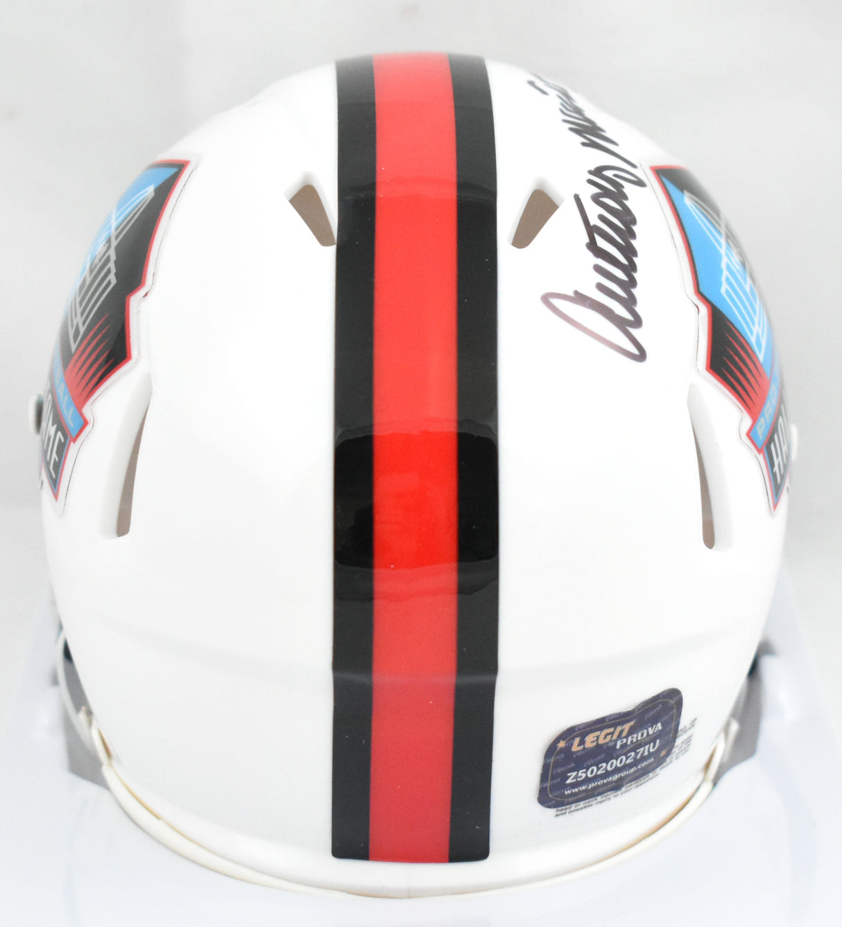 Anthony Munoz Autographed Cincinnati Bengals HOF Speed Mini Helmet- Prova *Black
