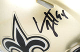 Cam Jordan Autographed New Orleans Saints Speed Mini Helmet-Beckett W Holo*Black