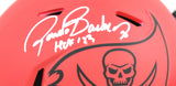 Ronde Barber Autographed Buccaneers Rave Speed Mini Helmet HOF - Beckett W Holo