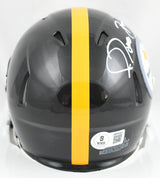 Jerome Bettis Autographed Pittsburgh Steelers Speed Mini Helmet - Beckett W Holo