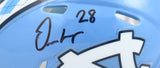 Omarion Hampton Autographed North Carolina Speed Mini Helmet - Beckett W Holo