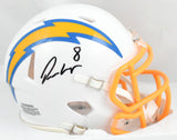 Omarion Hampton Signed Los Angeles Chargers Speed Mini Helmet - Beckett W Holo