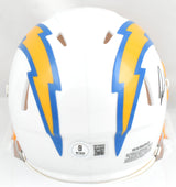 Omarion Hampton Signed Los Angeles Chargers Speed Mini Helmet - Beckett W Holo