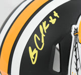 Gary Clark Autographed Redskins Flat Black Speed Mini Helmet - Beckett W Holo