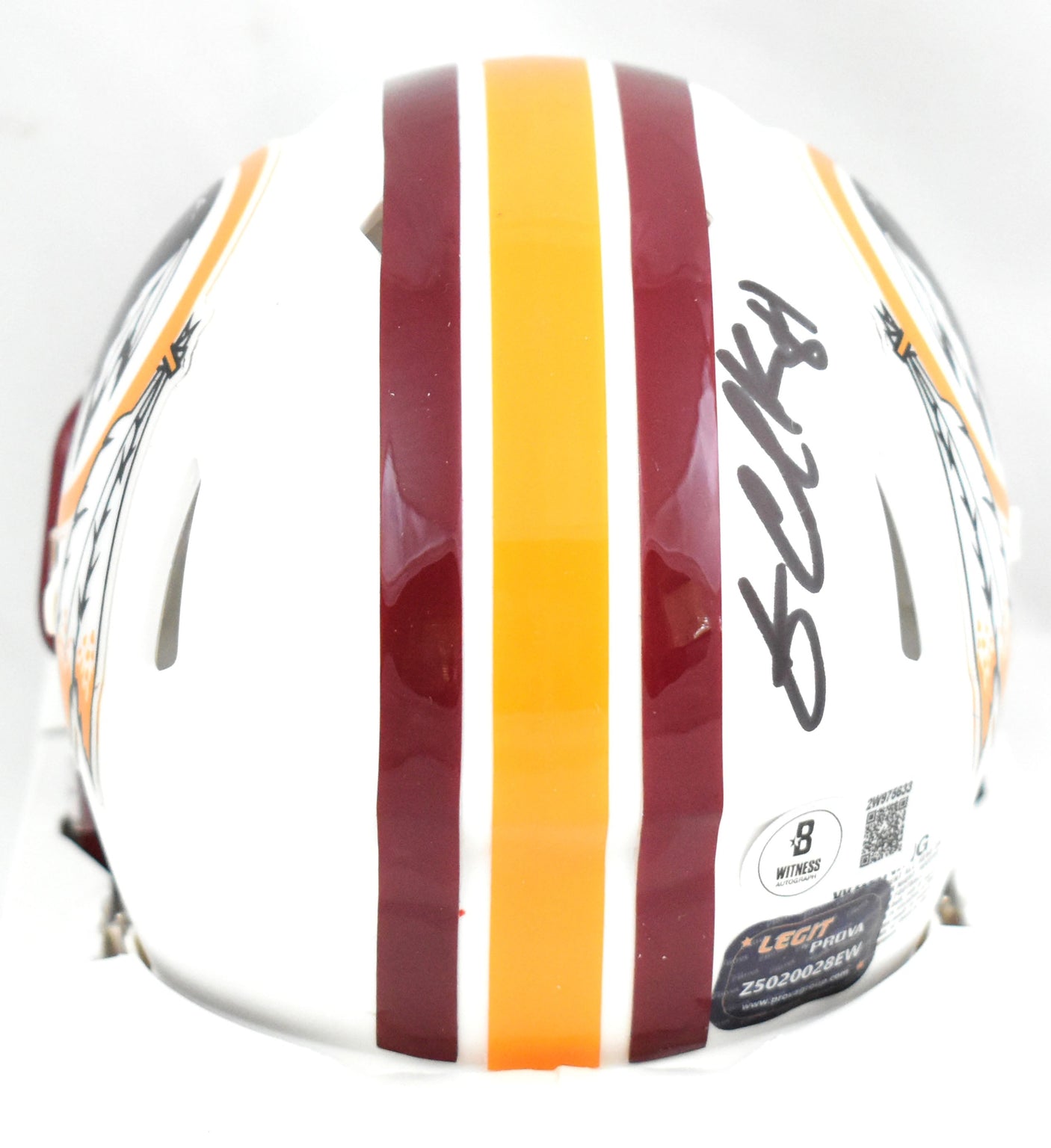 Gary Clark Autographed Redskins Flat White Speed Mini Helmet - Beckett W Holo