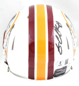 Gary Clark Autographed Redskins Flat White Speed Mini Helmet - Beckett W Holo
