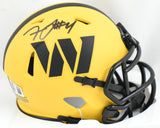 Frankie Luvu Autographed Commanders Rave Speed Mini Helmet- Beckett W Hologram