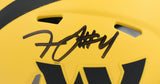Frankie Luvu Autographed Commanders Rave Speed Mini Helmet- Beckett W Hologram