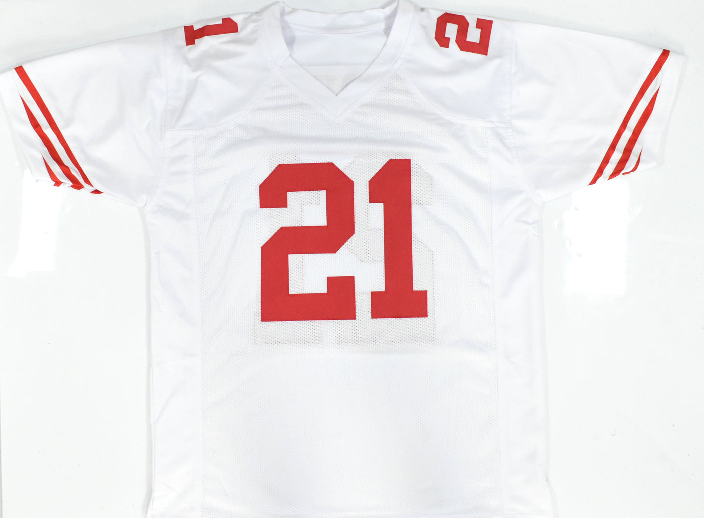 Frank Gore Autographed White Pro Style Jersey - Beckett W Hologram *Black