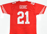 Frank Gore Autographed Red Pro Style Jersey - Beckett W Hologram *Black