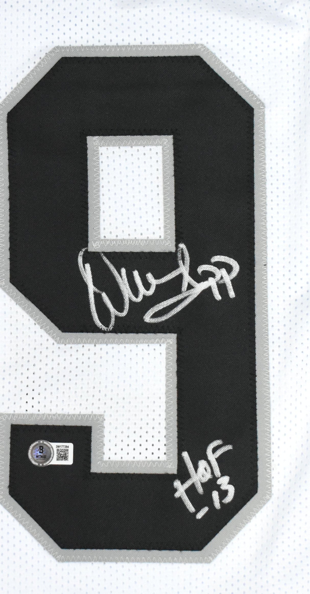 Warren Sapp Autographed White Pro Style Jersey w/HOF- Beckett W Hologram *Silver