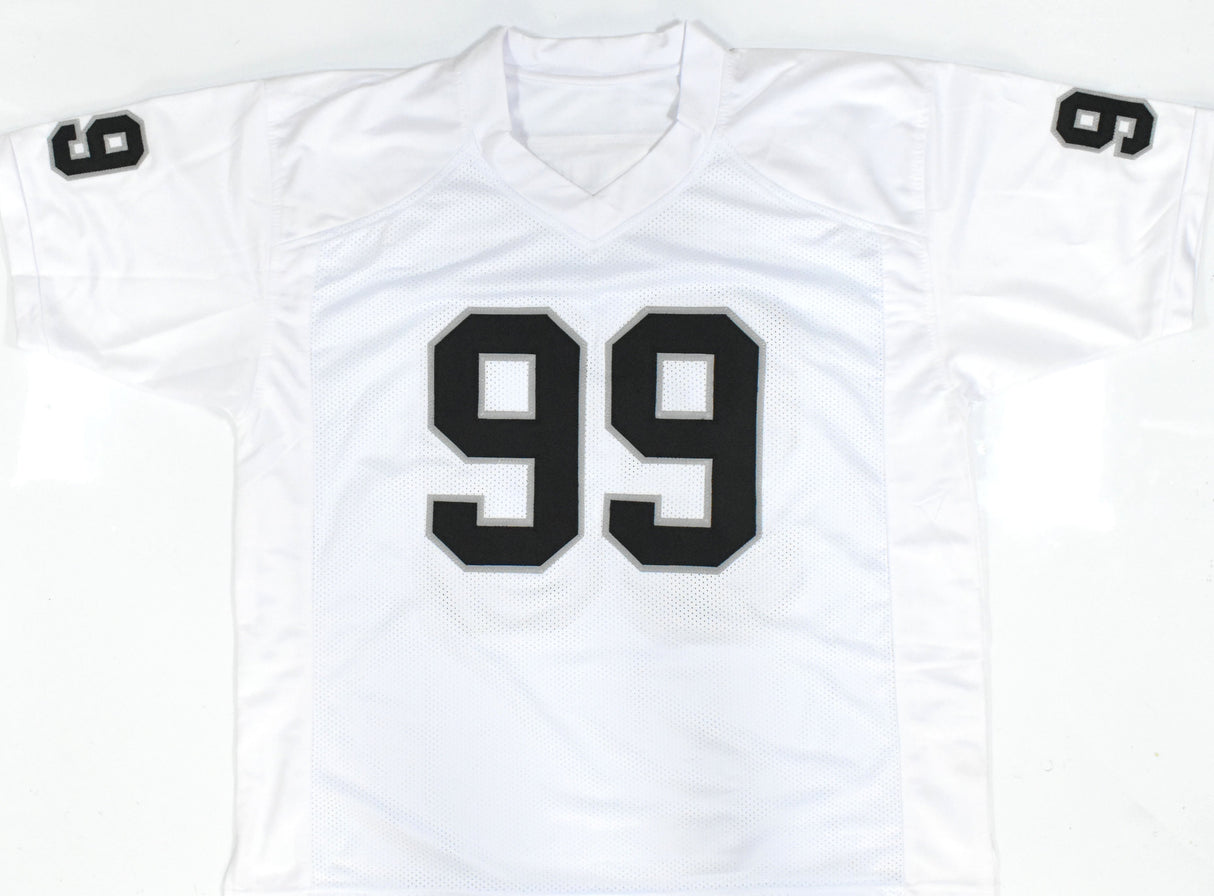 Warren Sapp Autographed White Pro Style Jersey w/HOF- Beckett W Hologram *Silver