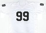 Warren Sapp Autographed White Pro Style Jersey w/HOF- Beckett W Hologram *Silver