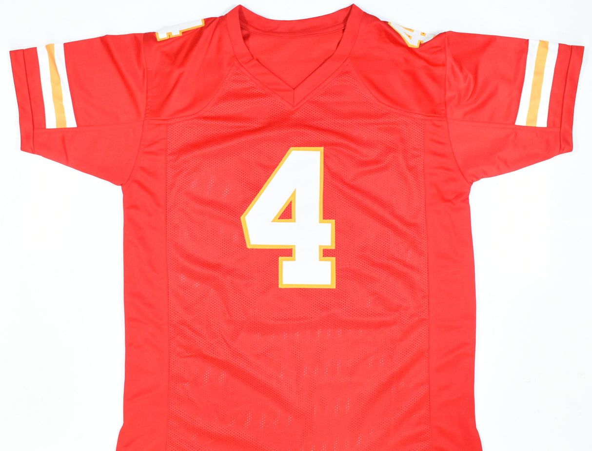 Rashee Rice Autographed Red Pro Style Jersey - Beckett W Hologram *Black