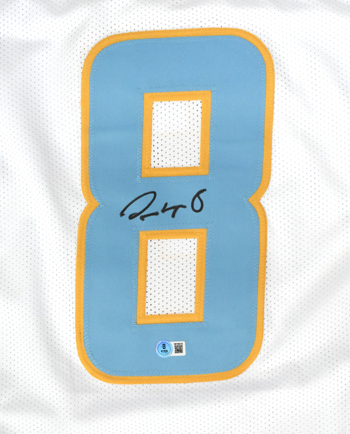 Omarion Hampton Autographed White Pro Style Jersey - Beckett W Hologram *Black