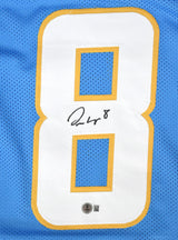 Omarion Hampton Autographed Blue Pro Style Jersey - Beckett W Hologram *Black