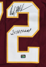 Dexter Manley Autographed Maroon Pro Style Jersey 2x SB Champ - Prova *Black