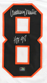 Anthony Munoz Autographed White Pro Style Jersey HOF - Prova *Silver