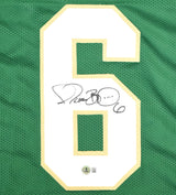 Jerome Bettis Autographed Green College Style Jersey - Beckett W Hologram *Black