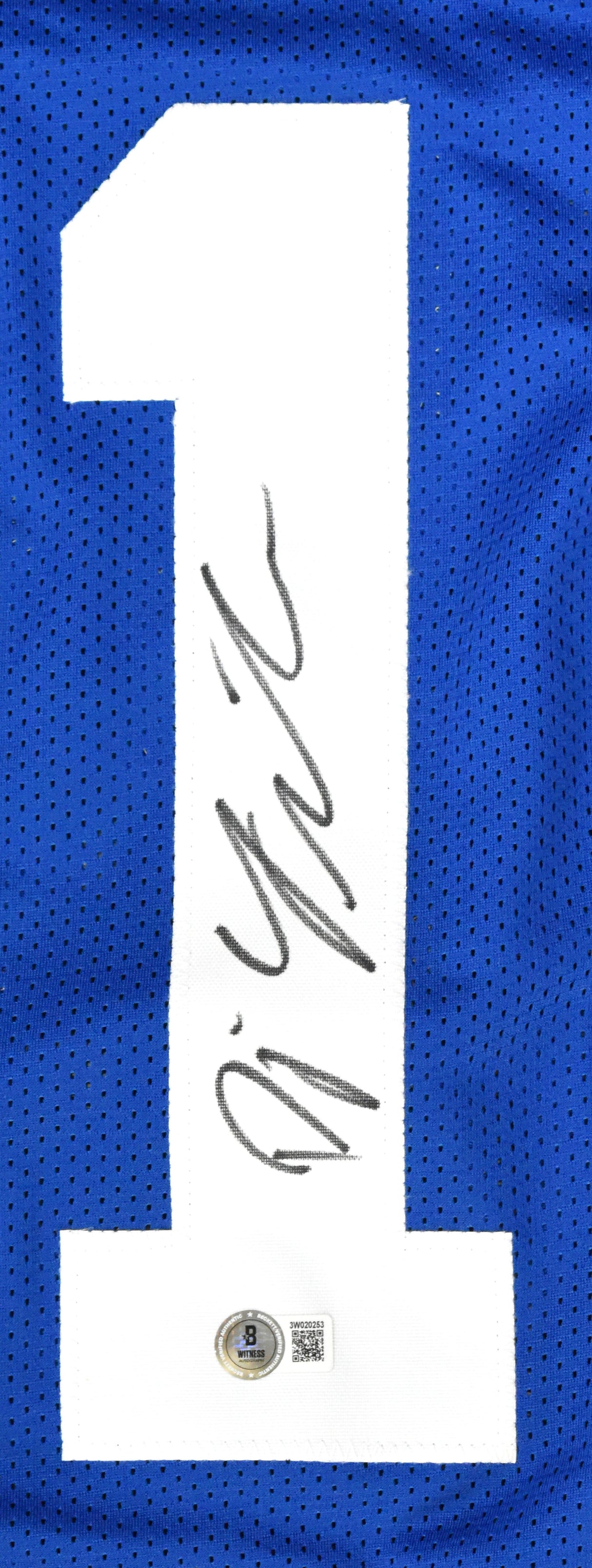 DJ Giddens Autographed Blue Pro Style Jersey - Beckett W Hologram *Black