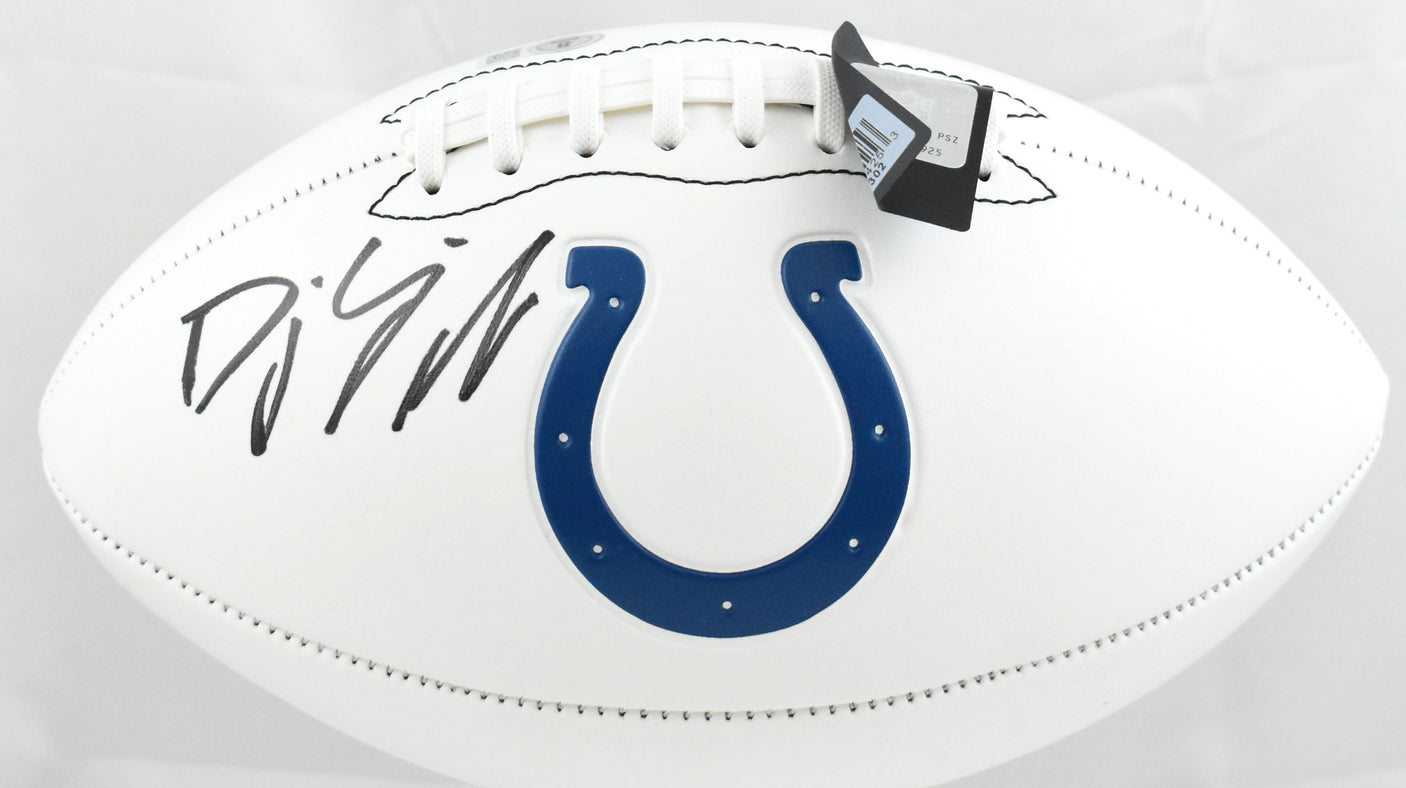 DJ Giddens Autographed Indianapolis Colts Logo Football - Beckett W Hologram