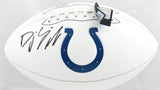 DJ Giddens Autographed Indianapolis Colts Logo Football - Beckett W Hologram