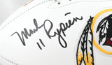 Mark Rypien Autographed Washington Redskins Logo Football SB MVP- Beckett W Holo
