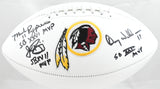 Mark Rypien John Riggins Doug Williams Signed Redskins Logo Football- Beckett W