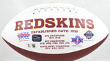 Mark Rypien John Riggins Doug Williams Signed Redskins Logo Football- Beckett W