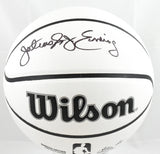 Julius Erving Autographed NBA Wilson Canvas Edition Basketball - Beckett W Holo