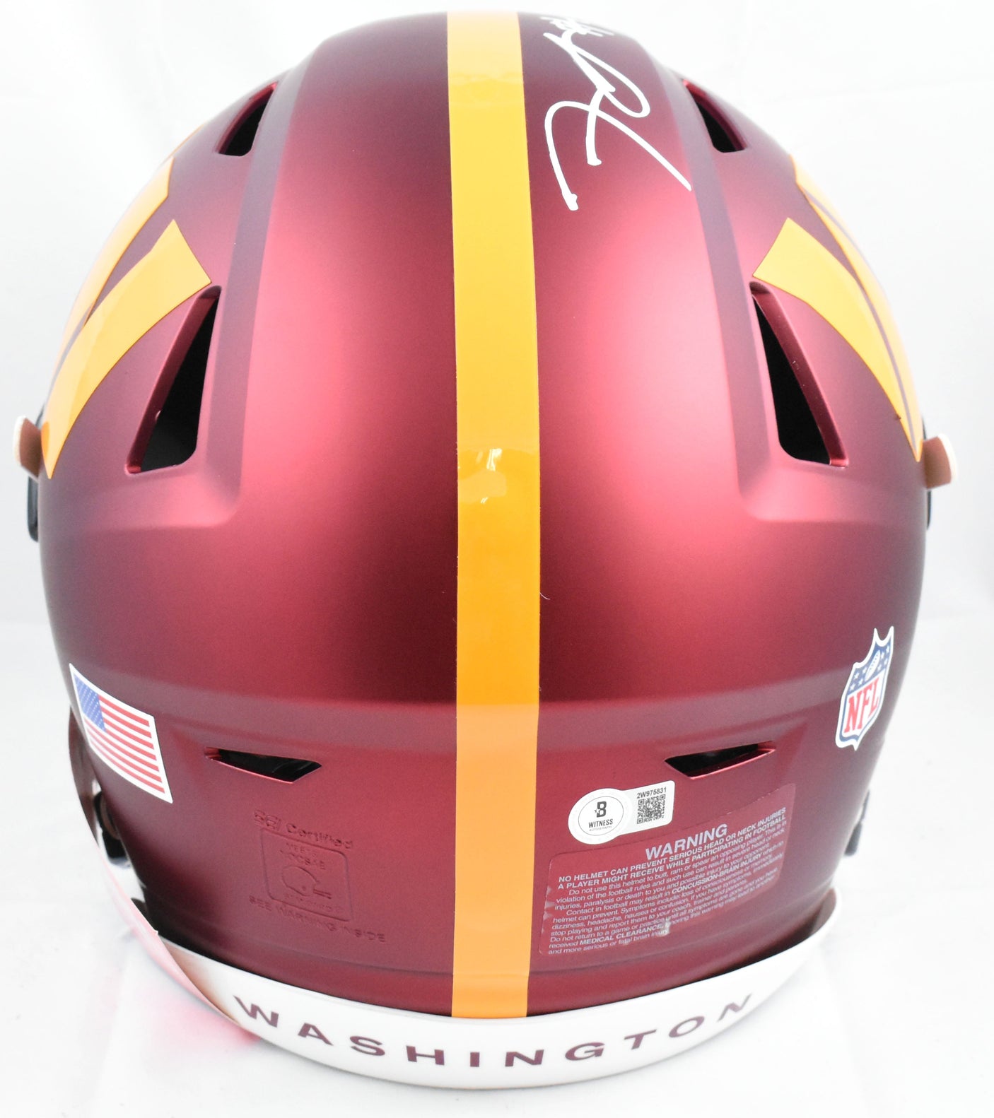 Frankie Luvu Signed Washington Commanders F/S Speed Flex Helmet - Beckett W Holo