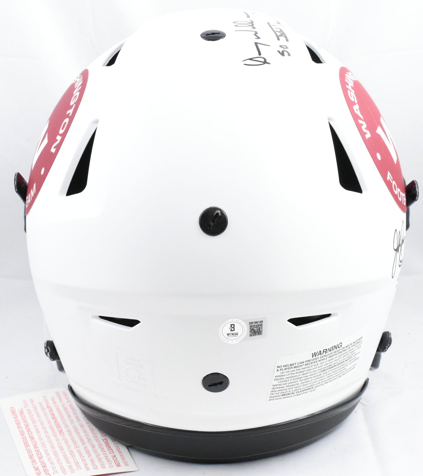 Riggins D. Williams Mark Rypien Signed F/S Lunar Speed Flex Helmet - Beckett W