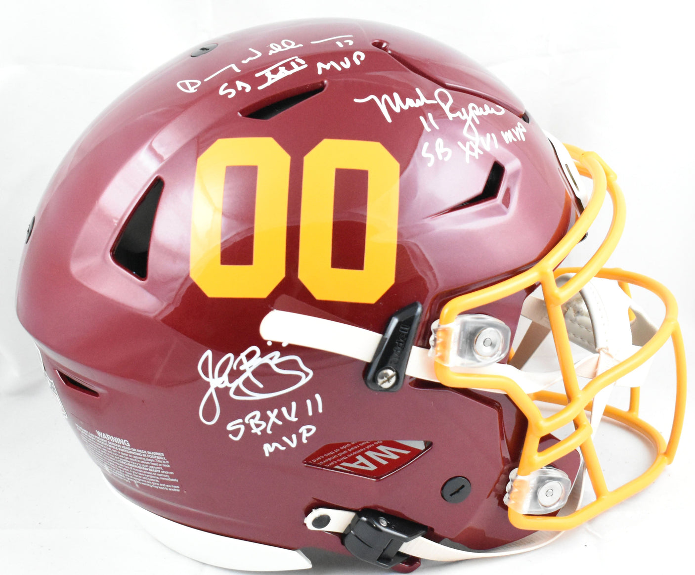 Riggins D. Williams Mark Rypien Signed F/S Speed Flex Helmet - Beckett W