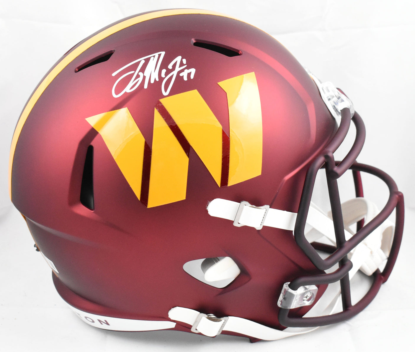 Terry McLaurin Autographed Commanders F/S Speed Helmet - Beckett W Hologram