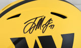 Terry McLaurin Signed Commanders F/S Rave Speed Authentic Helmet- Beckett W Holo