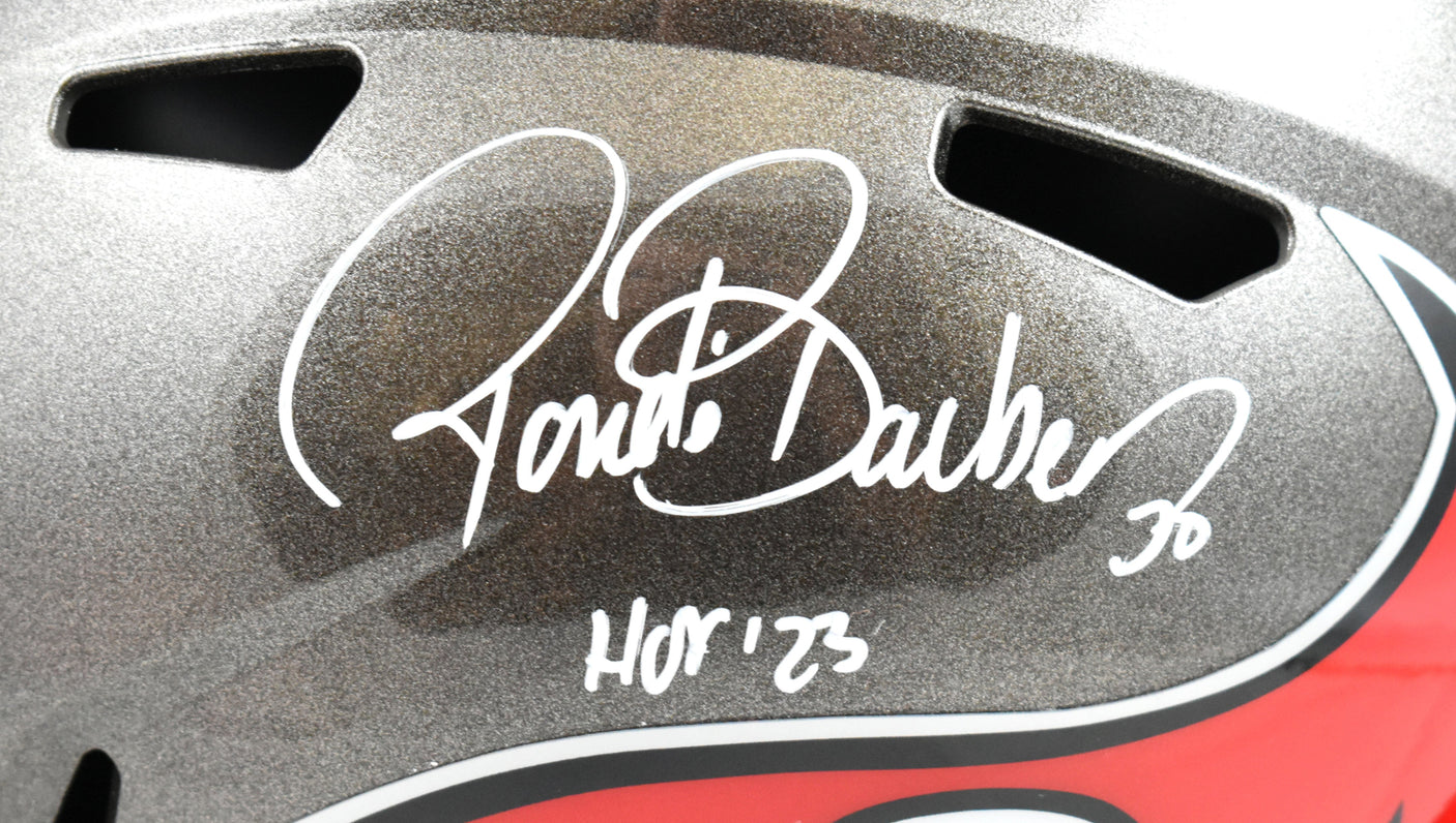Ronde Barber Autographed Buccaneers F/S Speed Helmet HOF - Beckett W Hologram