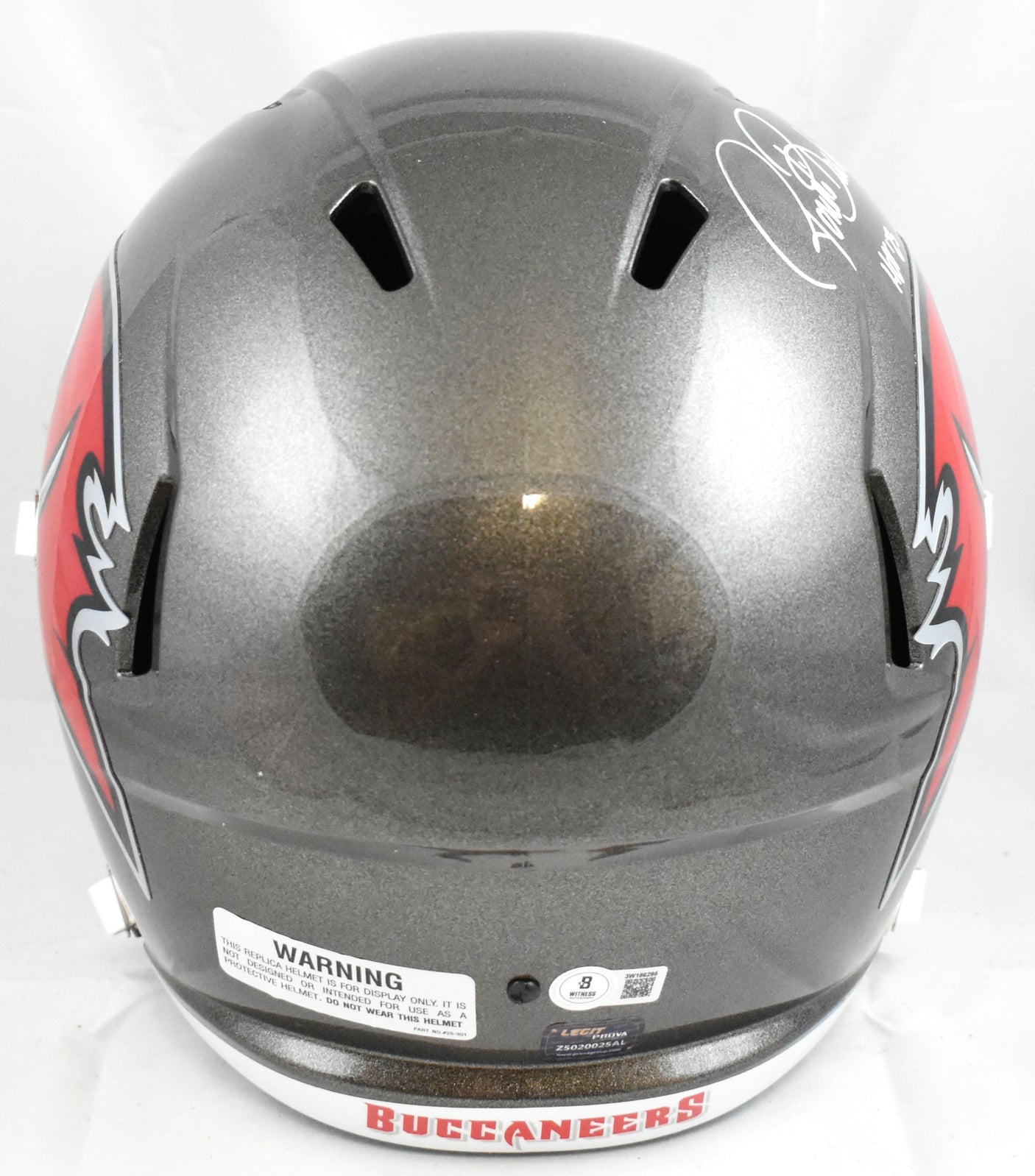 Ronde Barber Autographed Buccaneers F/S Speed Helmet HOF - Beckett W Hologram