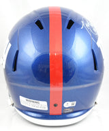 Tiki Barber Autographed New York Giants F/S Speed Helmet - Beckett W Hologram